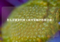 怎么注销支付宝（支付宝账户怎样注销）