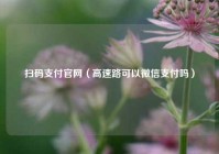 扫码支付官网（高速路可以微信支付吗）