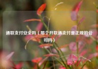 通联支付安全吗（那个开联通支付是正规的公司吗）