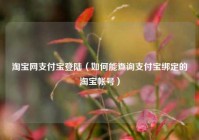 淘宝网支付宝登陆（如何能查询支付宝绑定的淘宝帐号）