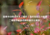 信用卡扫码支付不了图片（支付宝扫工行收款二维码不能用信用卡是什么原因）