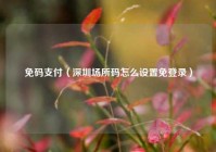 免码支付（深圳场所码怎么设置免登录）