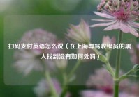 扫码支付英语怎么说（在上海辱骂收银员的黑人找到没有如何处罚）