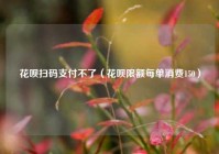 花呗扫码支付不了（花呗限额每单消费150）