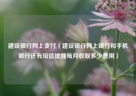 建设银行网上支付（建设银行网上银行和手机银行还有短信提醒每月收取多少费用）