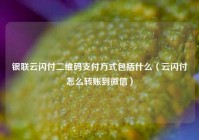 银联云闪付二维码支付方式包括什么（云闪付怎么转账到微信）