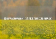 花呗不能扫码支付（支付宝花呗二维码失效）