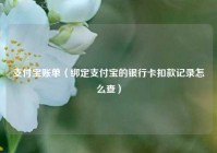 支付宝账单（绑定支付宝的银行卡扣款记录怎么查）