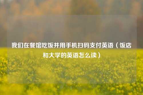 我们在餐馆吃饭并用手机扫码支付英语（饭店和大学的英语怎么读）