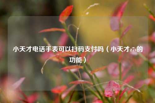 小天才电话手表可以扫码支付吗（小天才z7s的功能）